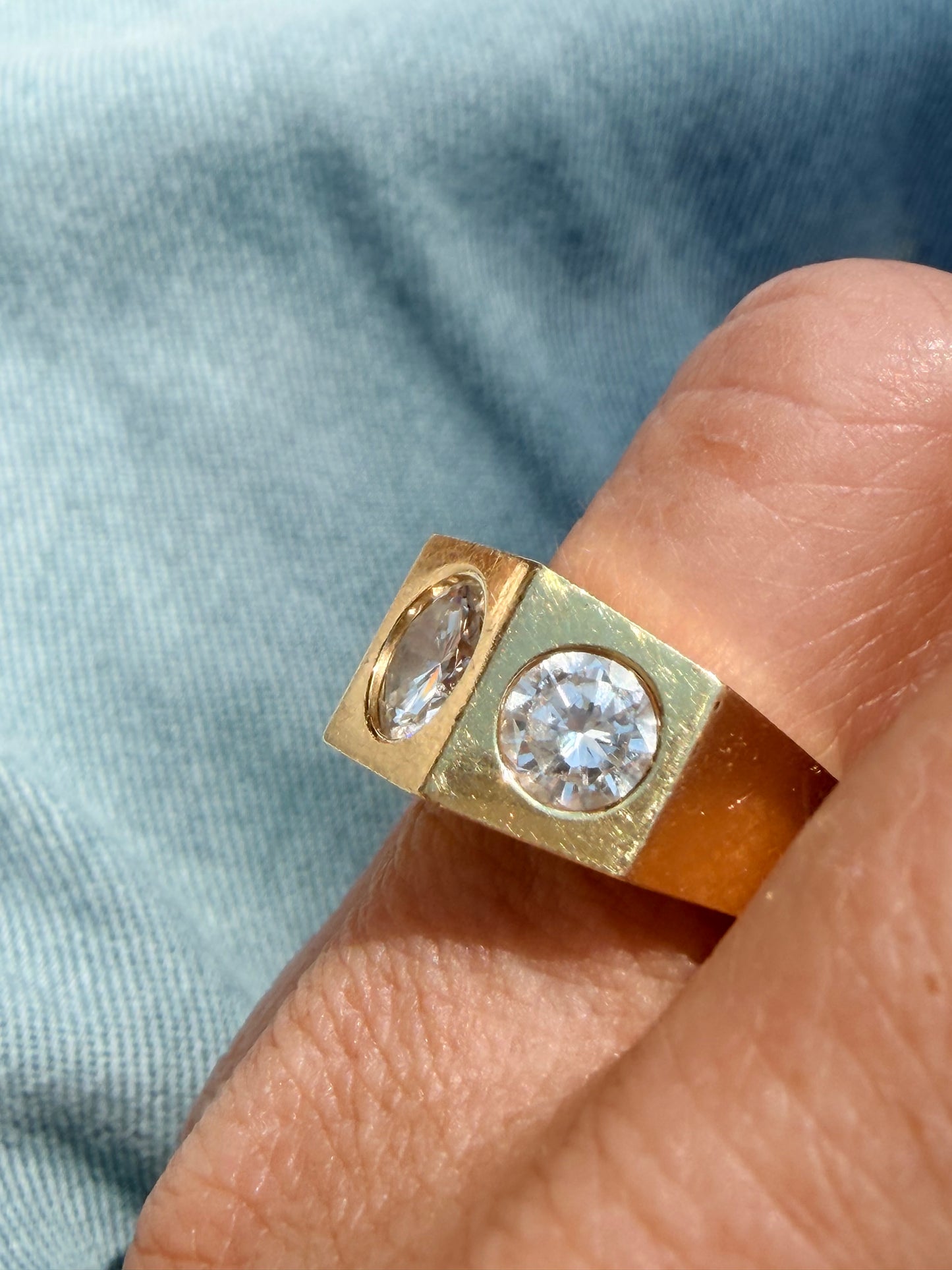 Vintage Three Stone Diamond Ring