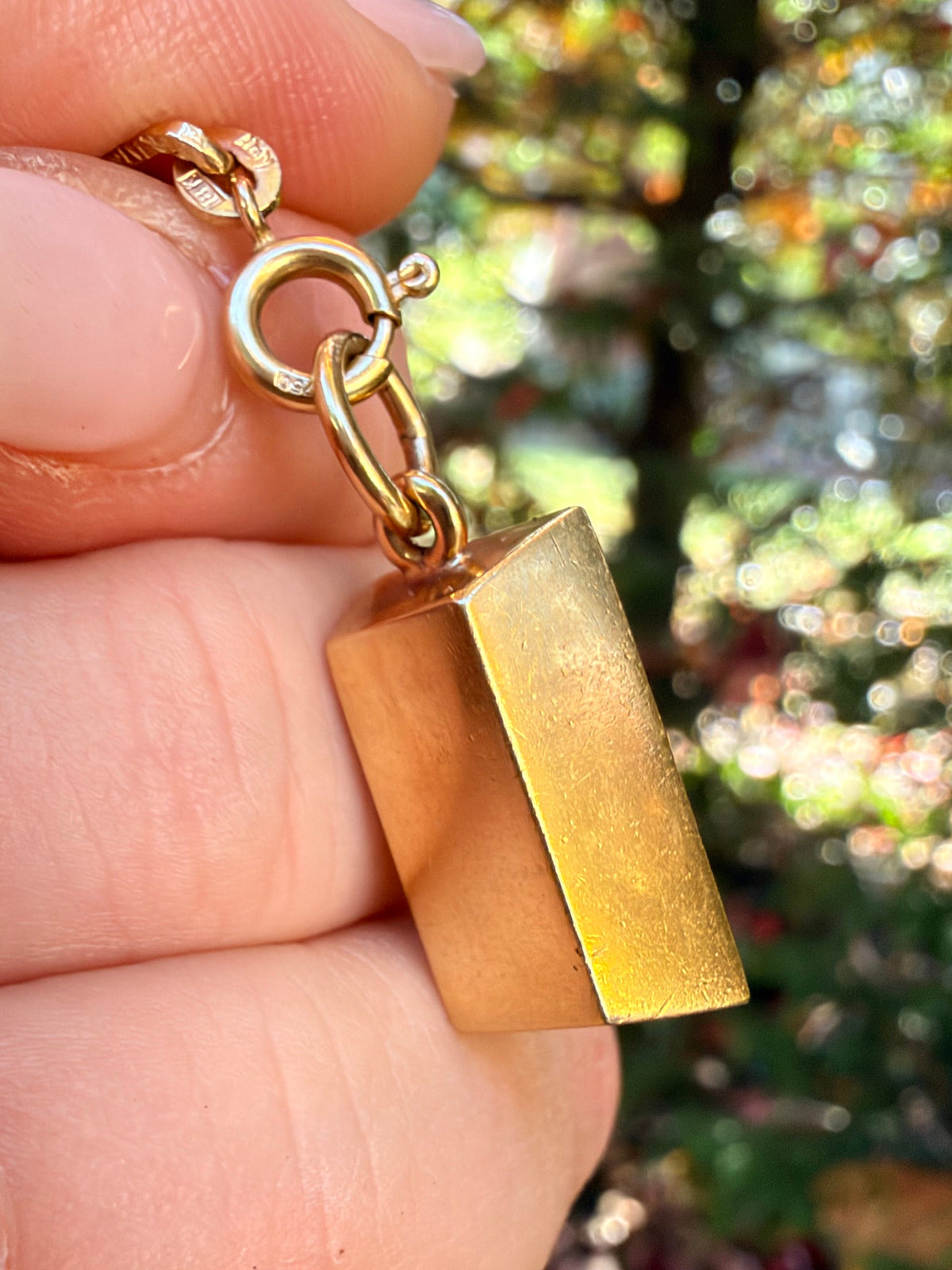 Vintage Cartier 1/2 Ounce Ingot Pendant