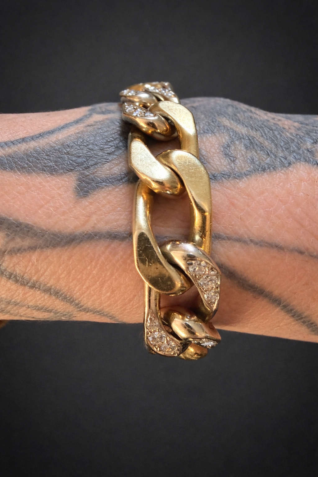 Vintage Bulgari Diamond Two-Tone Bracelet