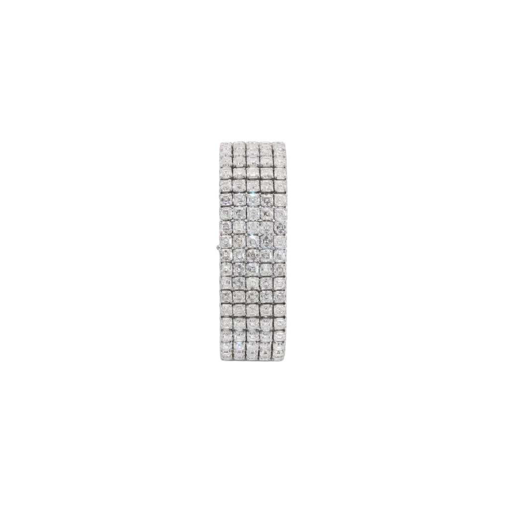 Vintage William Goldberg Step Cut Diamond Flexible Bracelet