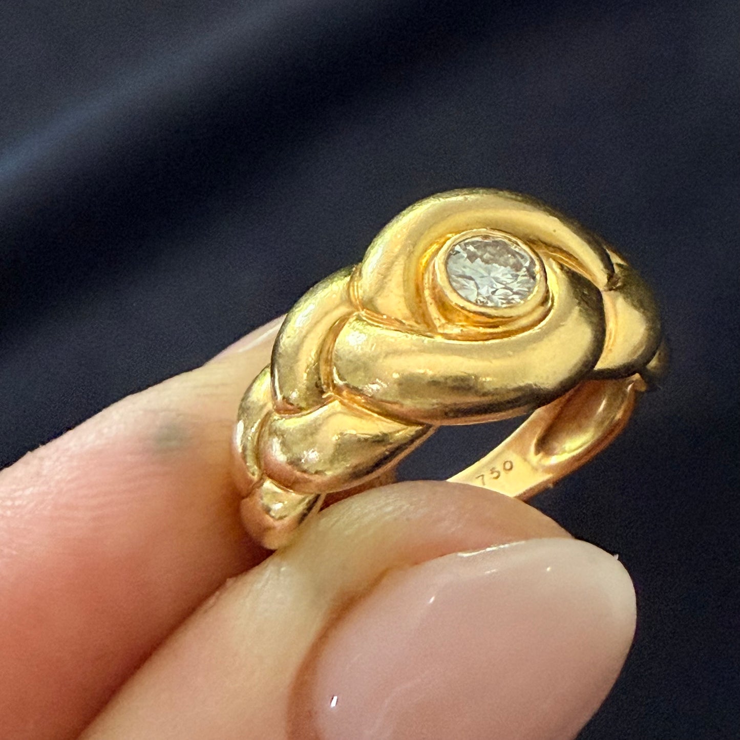 Vintage VCA Diamond Single Stone Ring