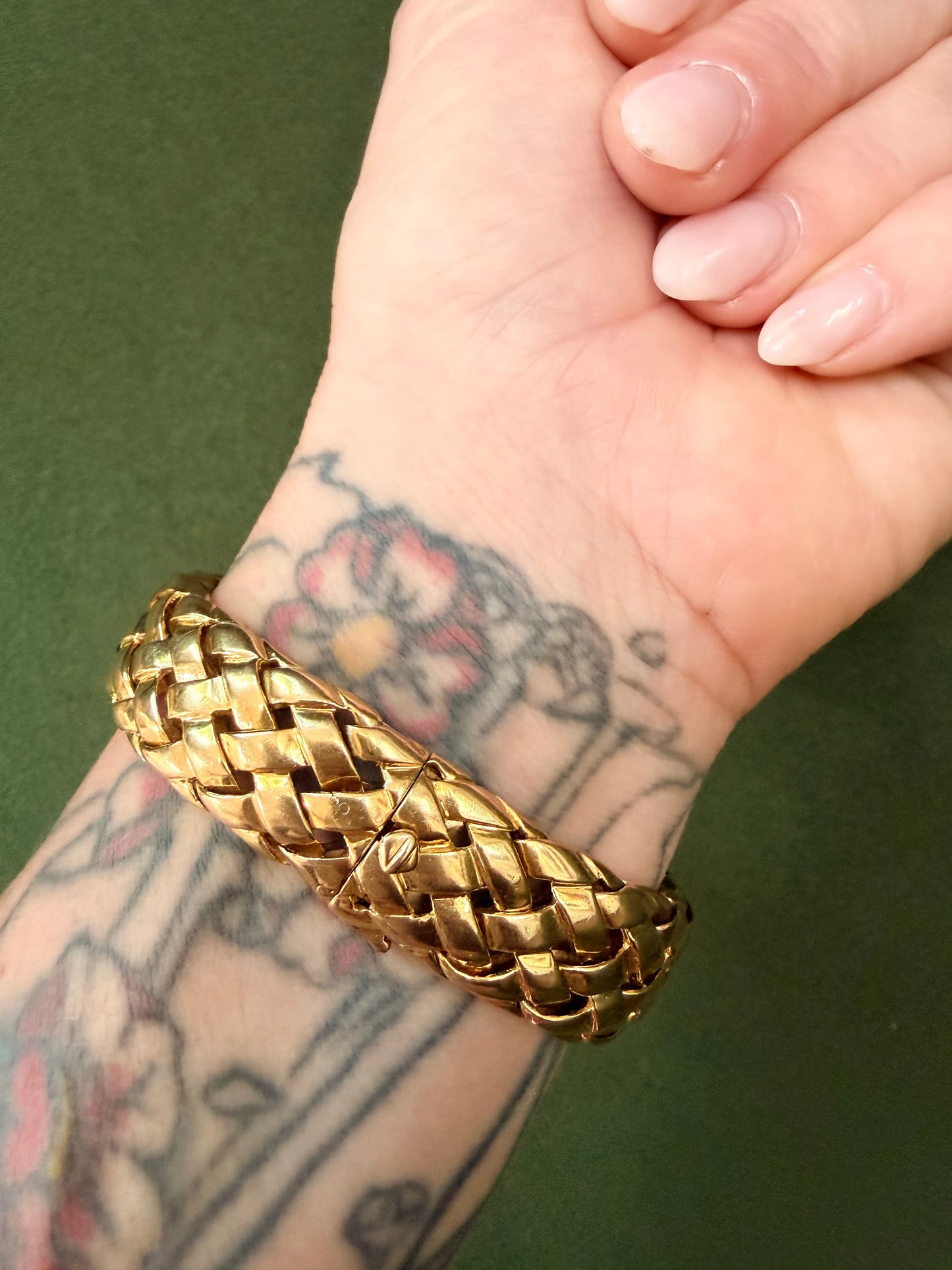 Vintage Van Cleef and Arpels Woven Gold Bracelet