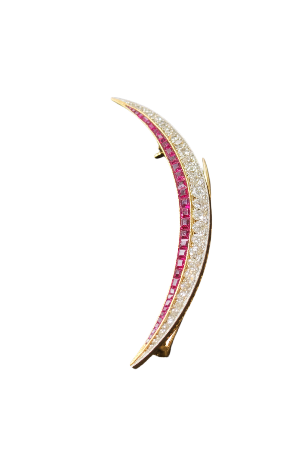 Victorian Ruby and Diamond Crescent