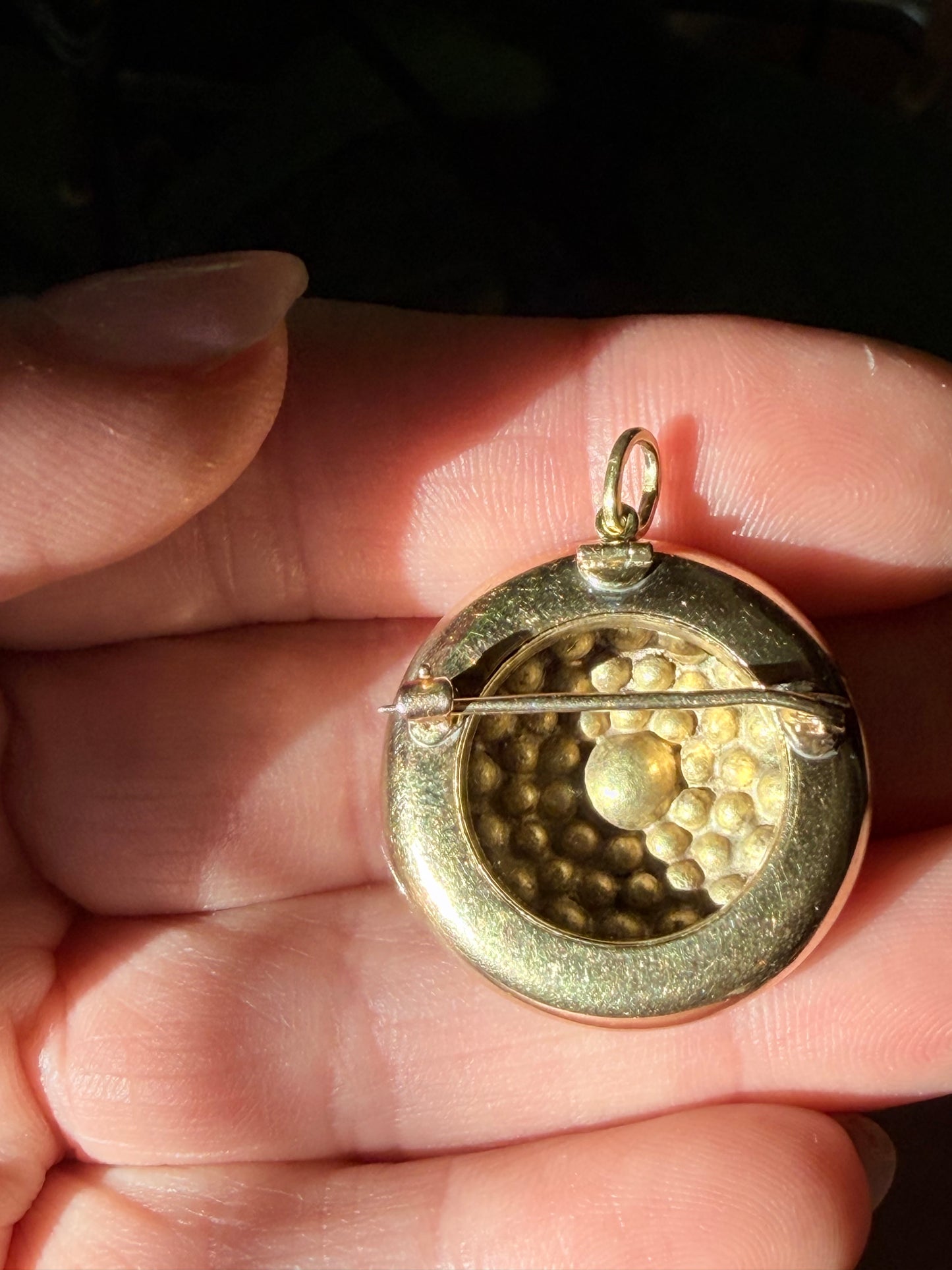 Victorian Gem-set Circular Brooch Pendant