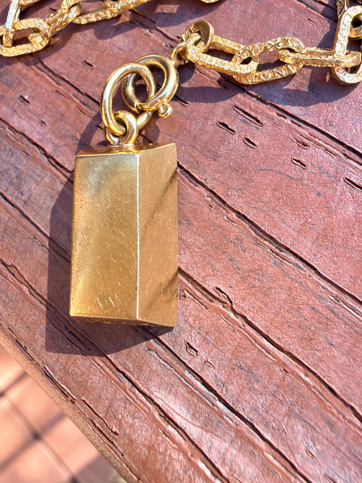 Vintage Cartier 1/2 Ounce Ingot Pendant