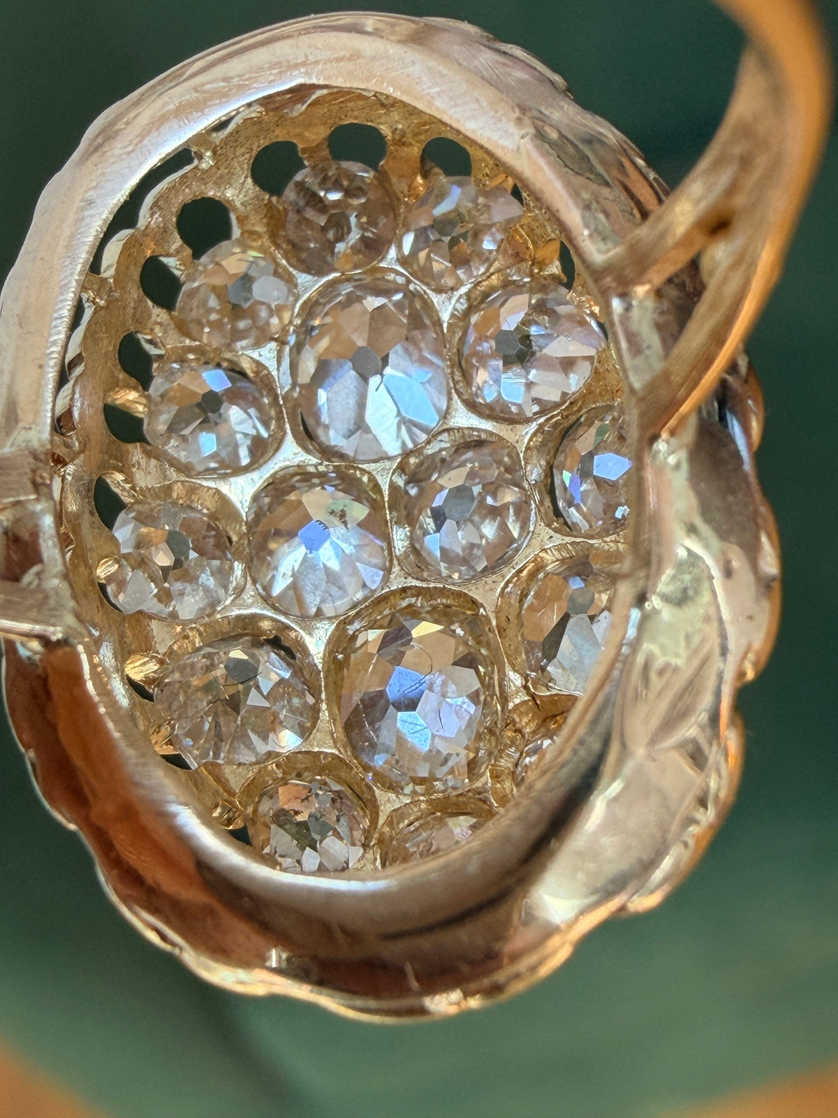 Antique Diamond Cluster Dress Ring
