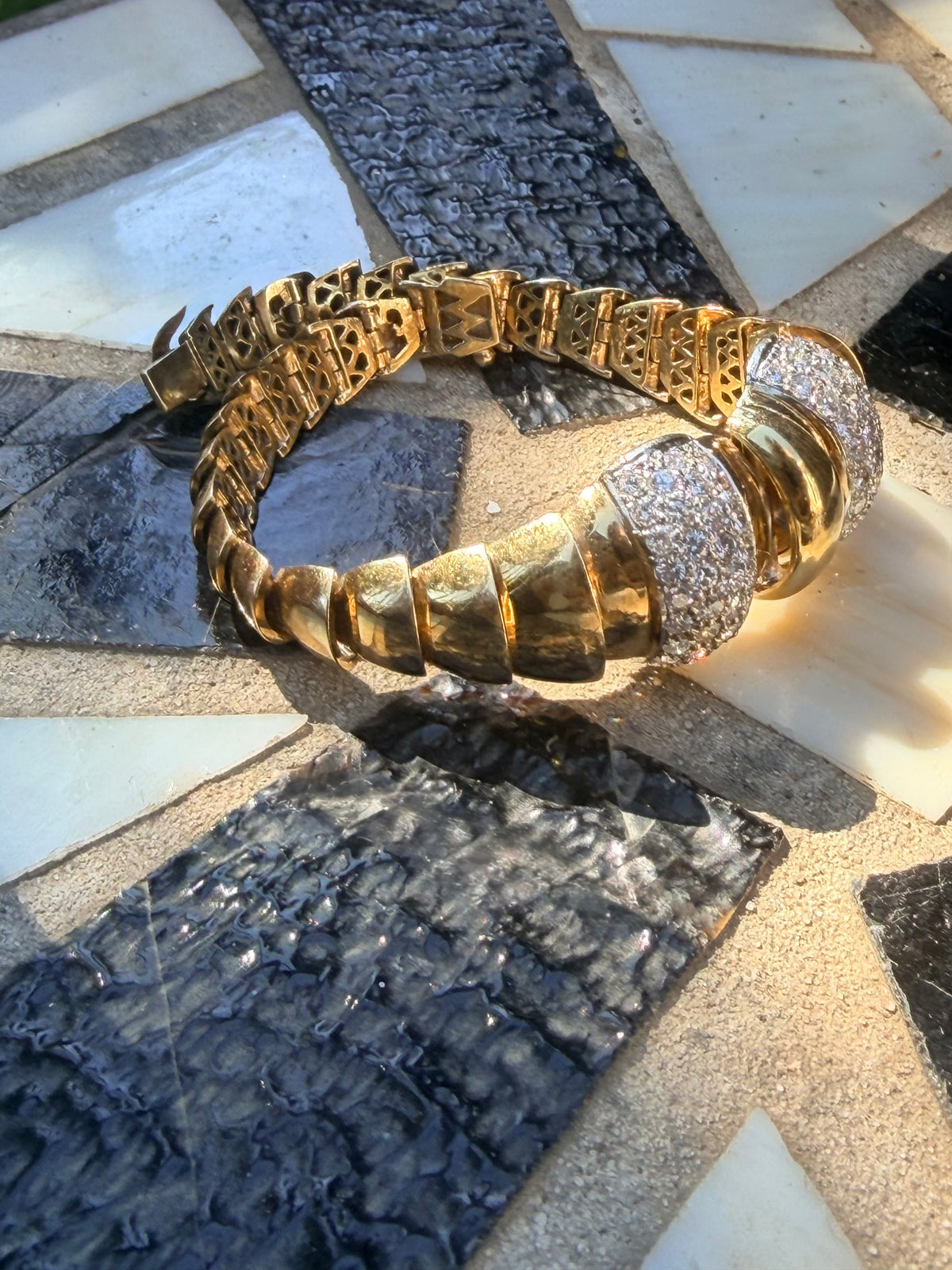 Vintage Articulated Diamond Bracelet