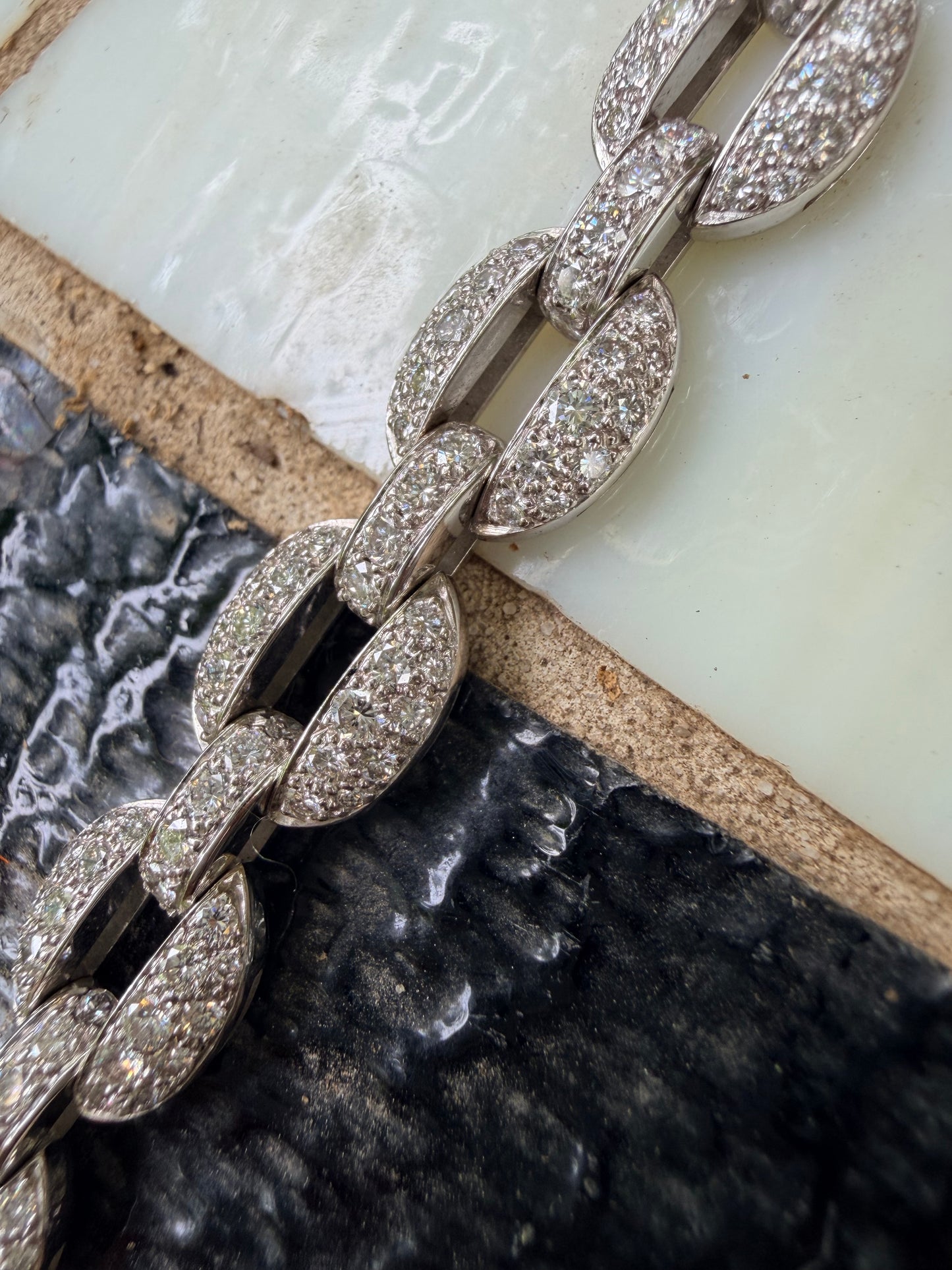 Vintage Cartier Himalia Mariner Diamond Pavé Bracelet