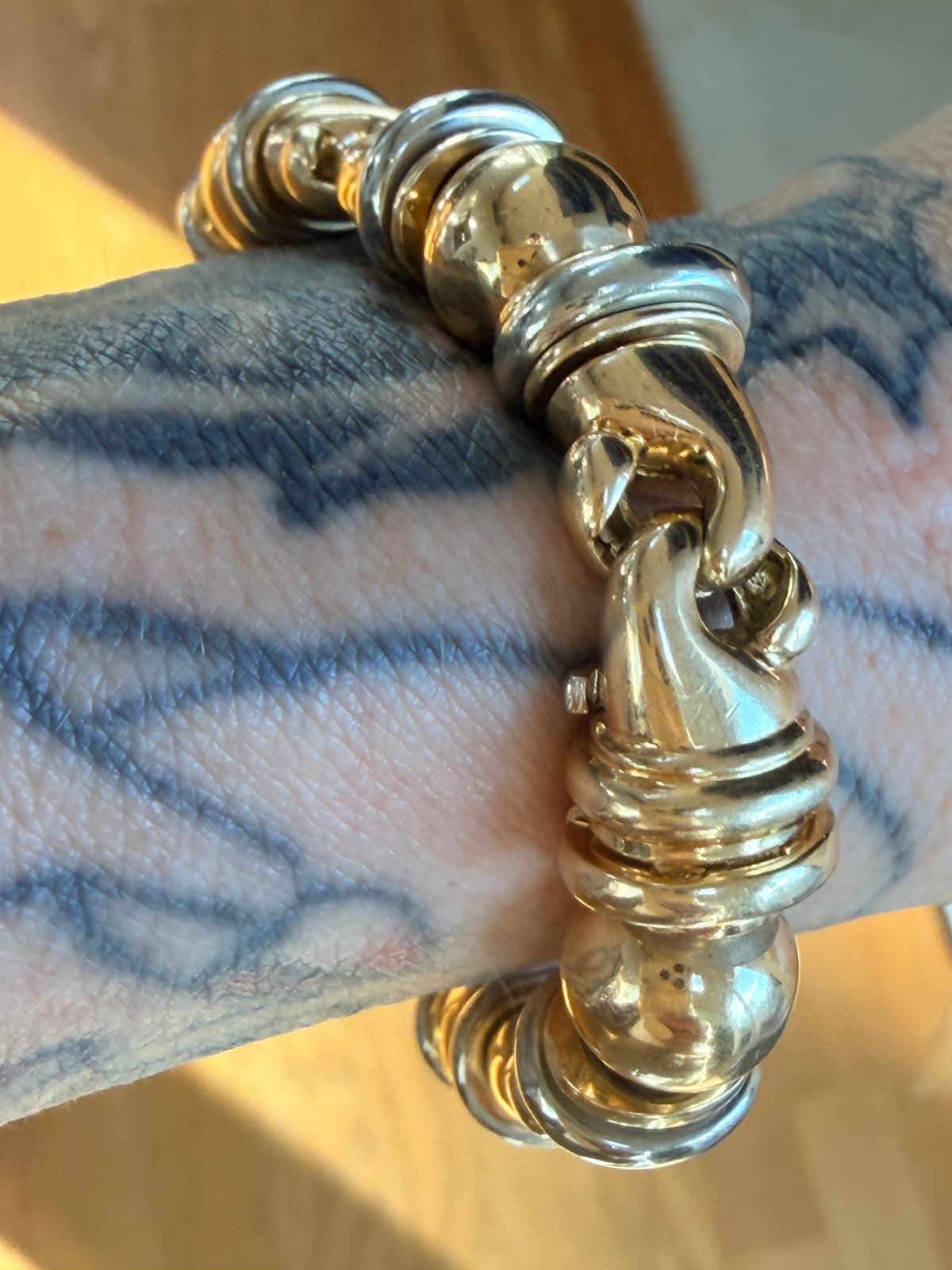 Bvlgari Two Tone Modular Gold Bracelet