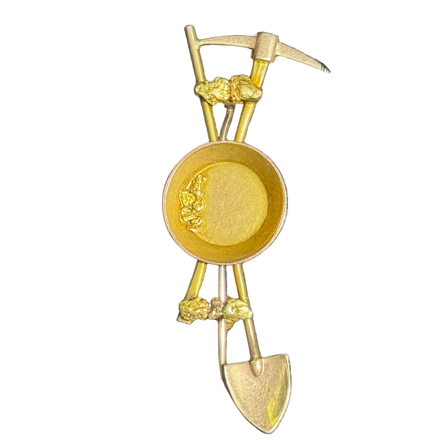 Vintage Panning For Gold Mining Brooch