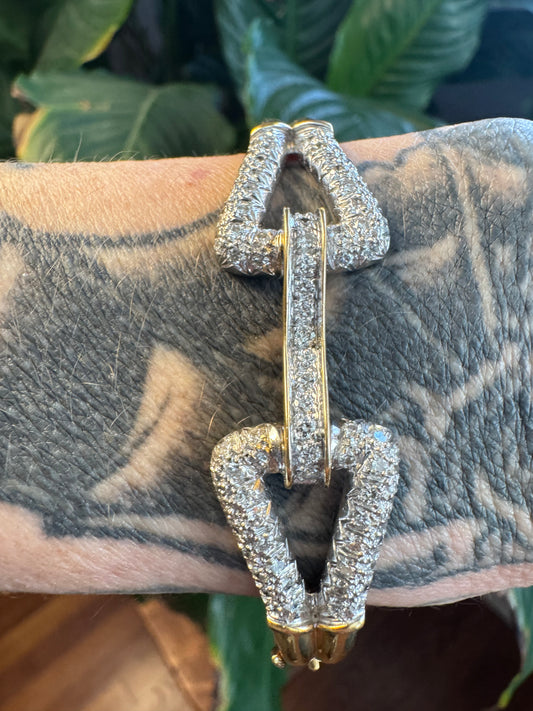 Vintage Pave Set Diamond Bangle