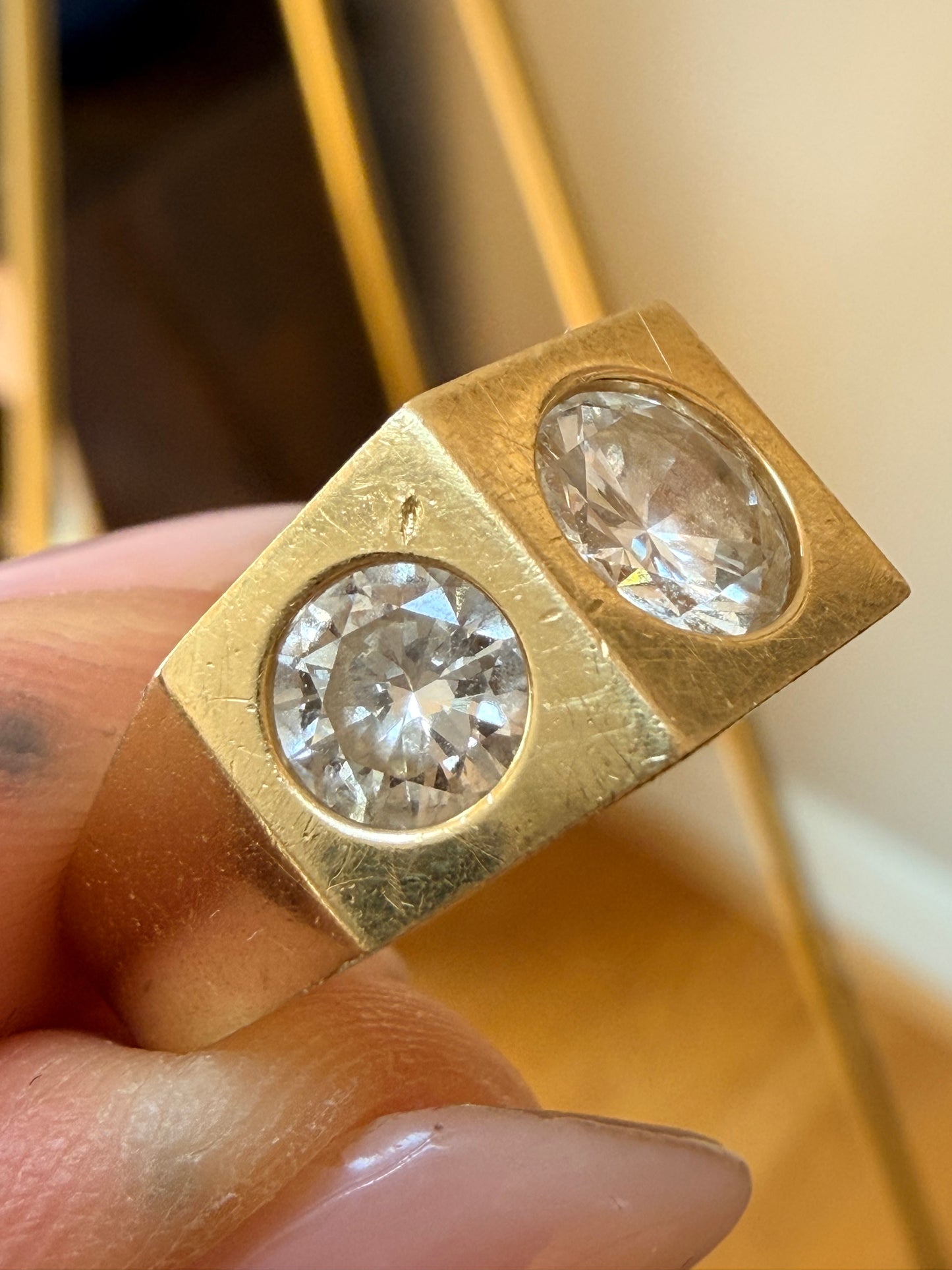 Vintage Three Stone Diamond Ring