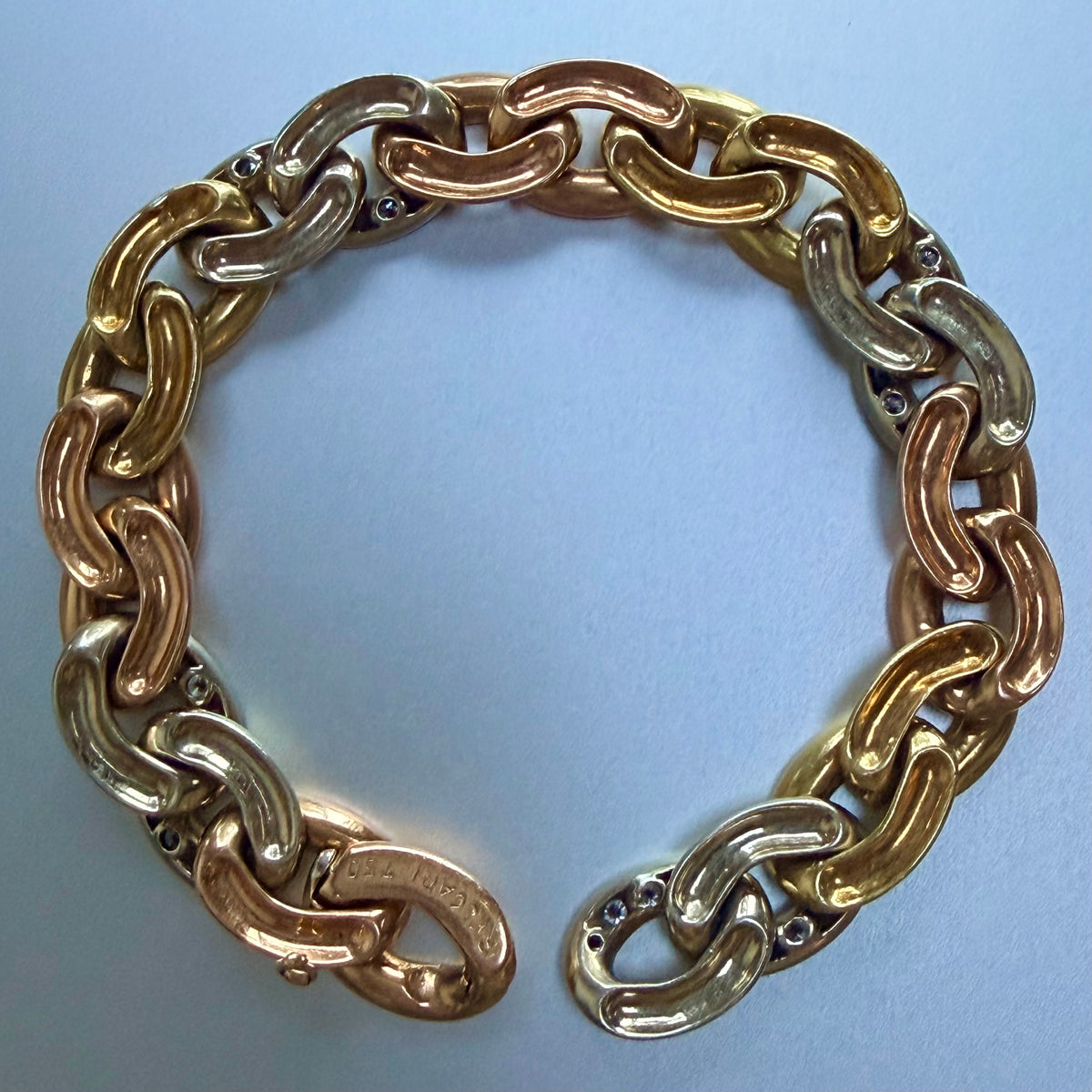 Vintage Three Tone Bvlgari Diamond Bracele