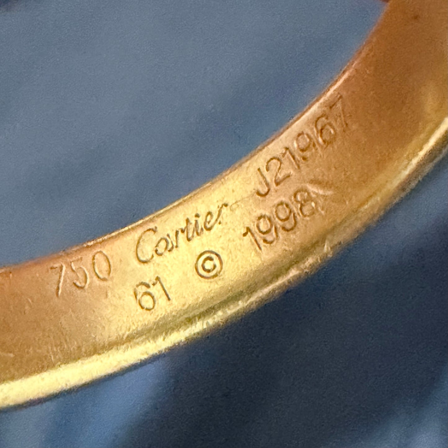 Vintage Cartier Tri-Color Gold Trinity Band