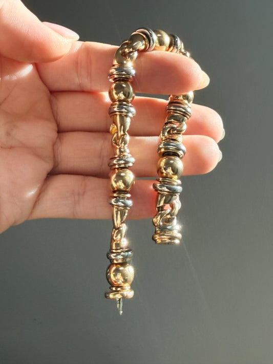 Bvlgari Two Tone Modular Gold Bracelet