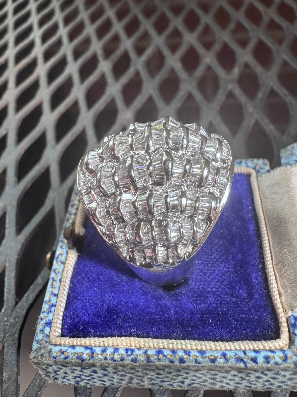 Vintage Diamond Basketweave Ring
