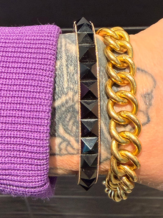 Vintage Circle Link Curb Bracelet