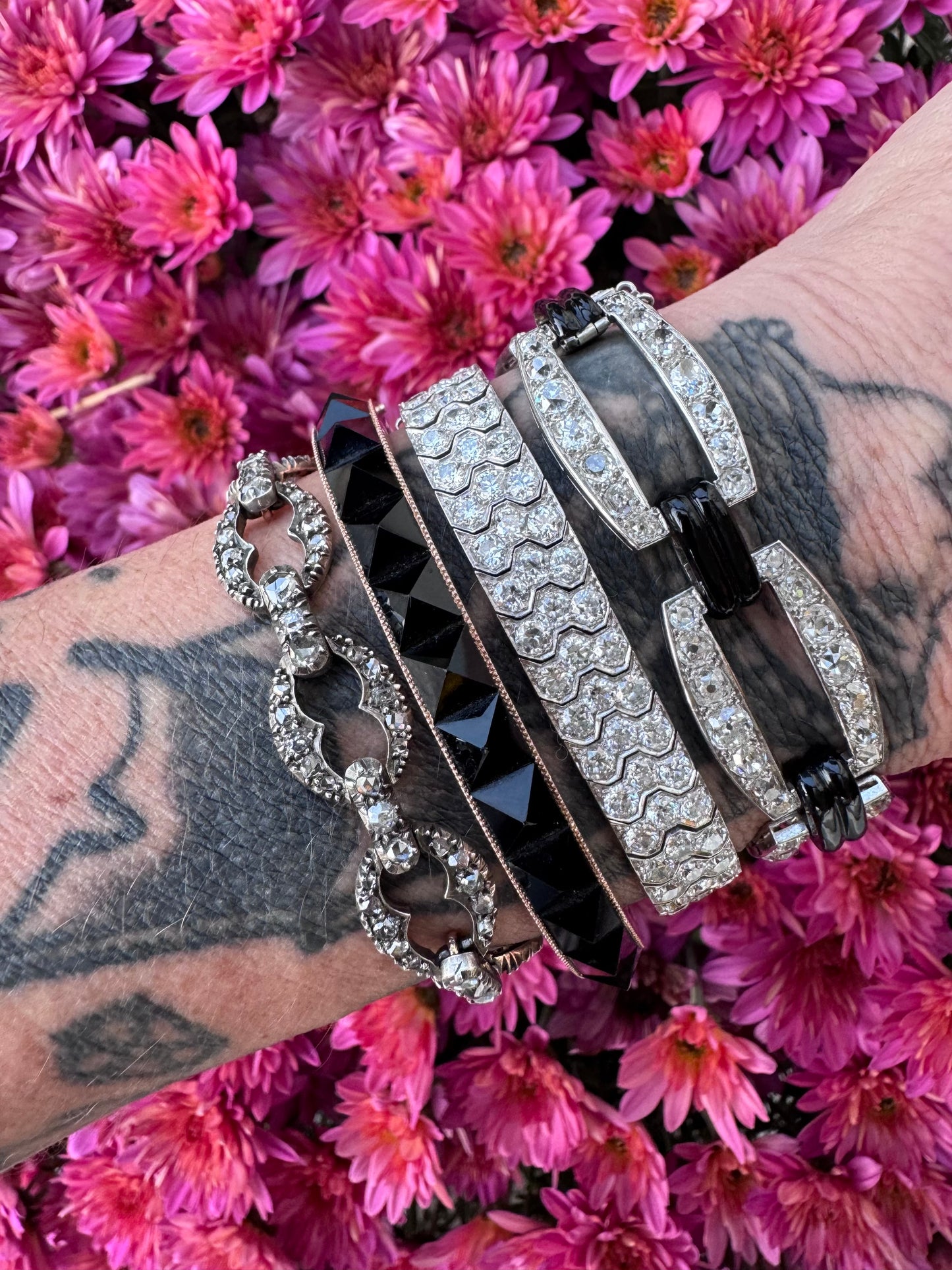 Fontana Art Deco Diamond & Onyx Bracelet