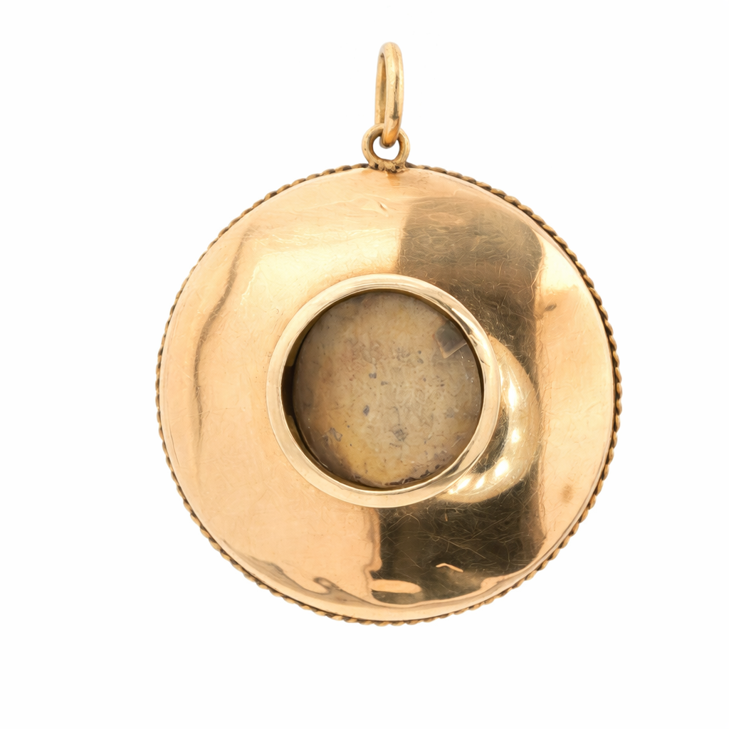 Victorian Onyx and Diamond Floral Star Locket