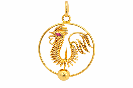 Vintage Cartier Paris 1970's Rooster Pendant