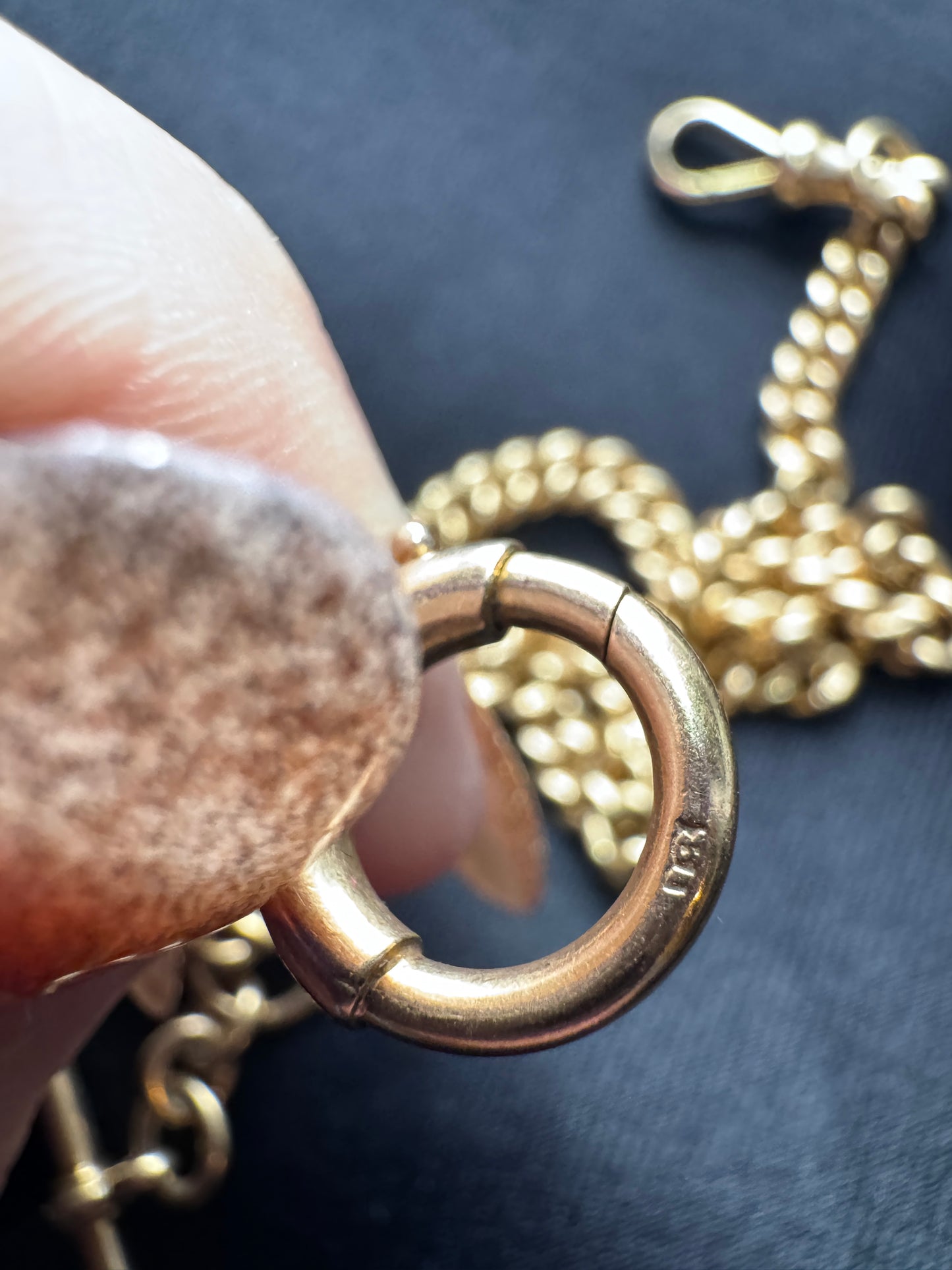 Antique UK Hallmarked Tight Curb Watch Chain