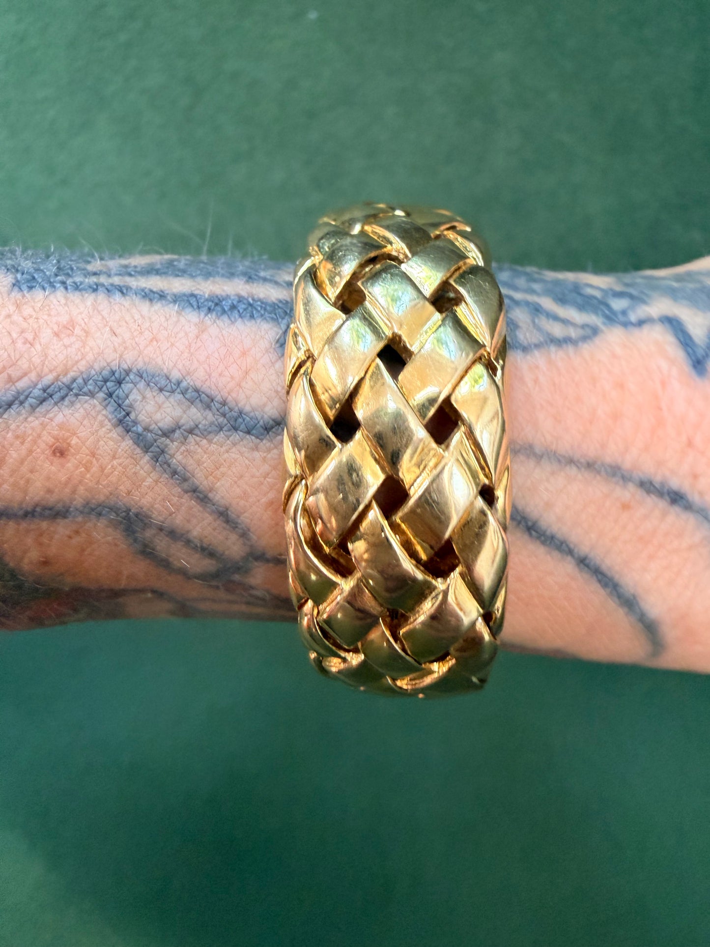 Vintage Van Cleef and Arpels Woven Gold Bracelet