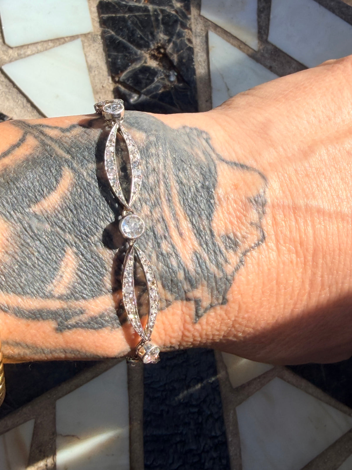 Art Deco Old Cut Diamond Bracelet