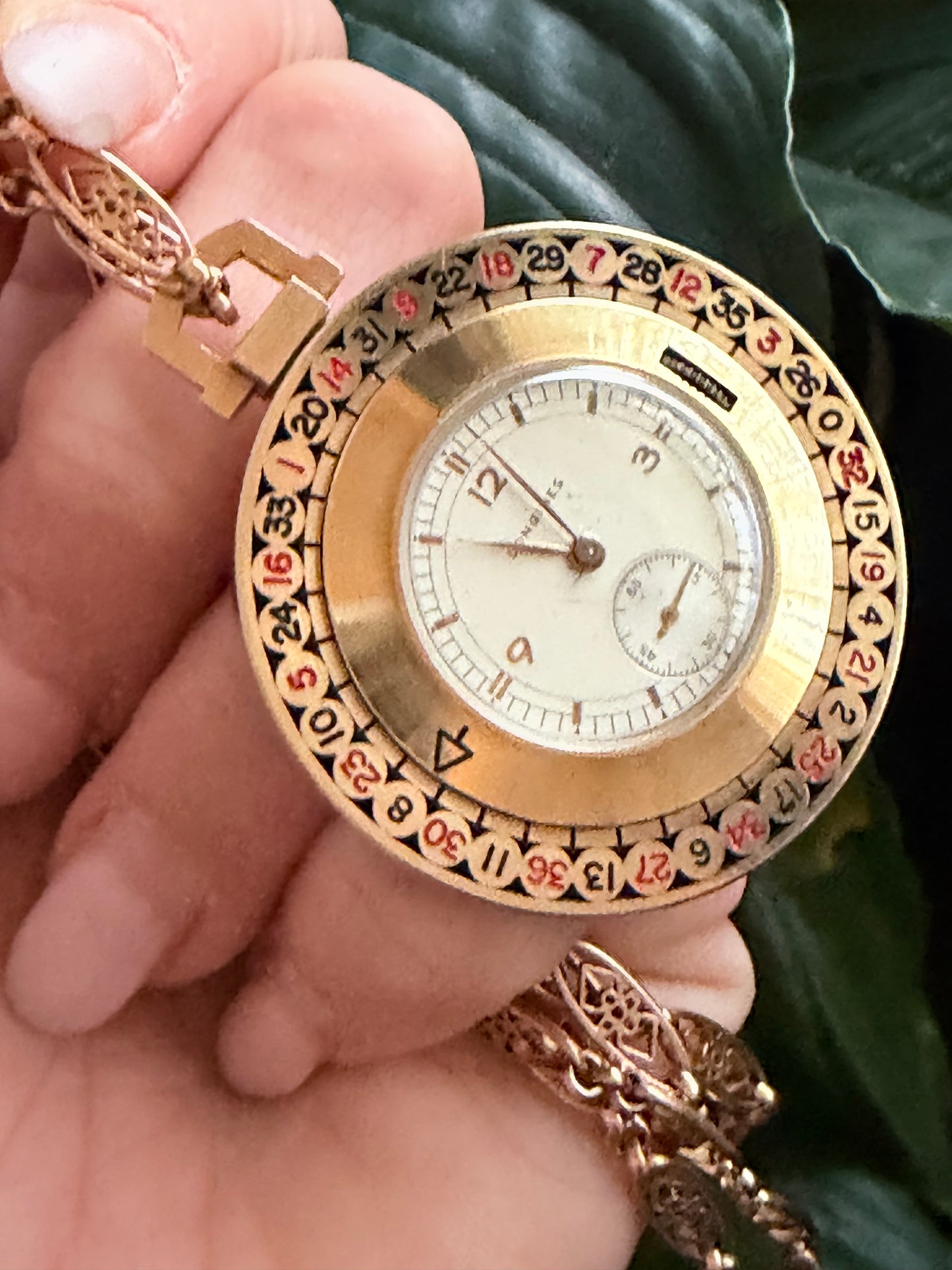 Vintage Longines Roulette Wheel Pocket Watch