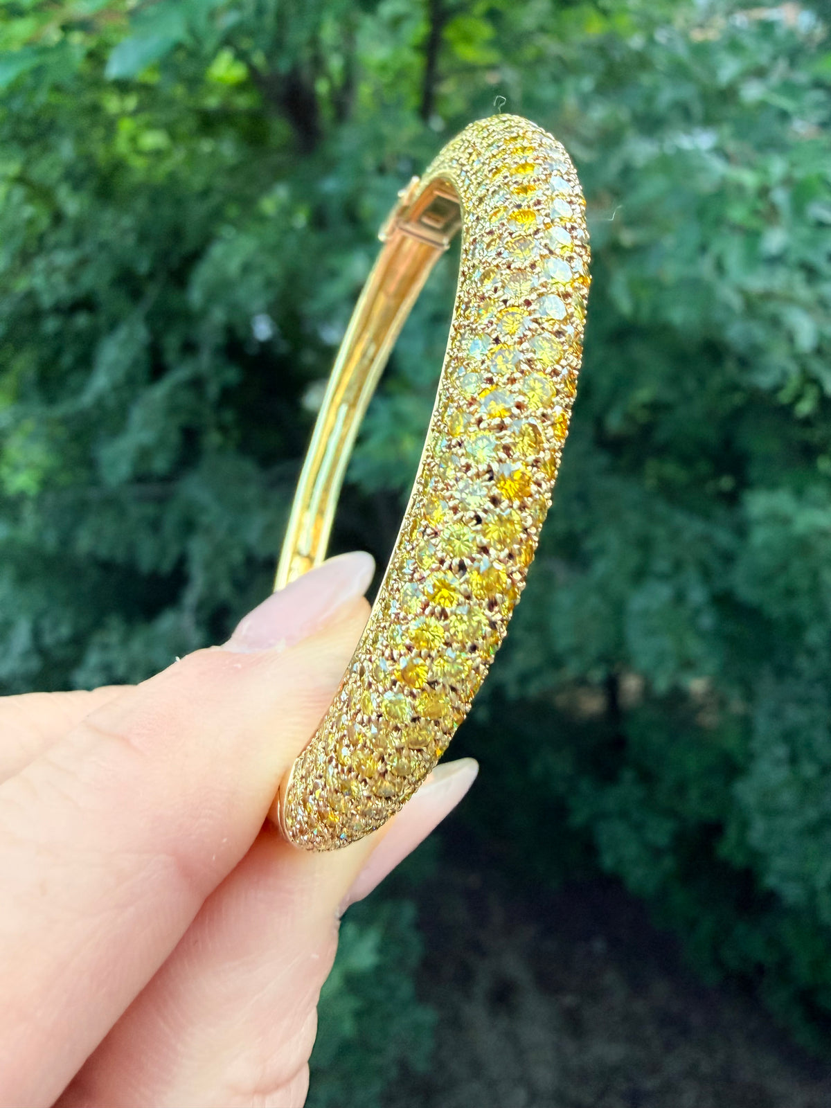 Vintage Van Cleef & Arpels Fancy Yellow Diamond Bangle
