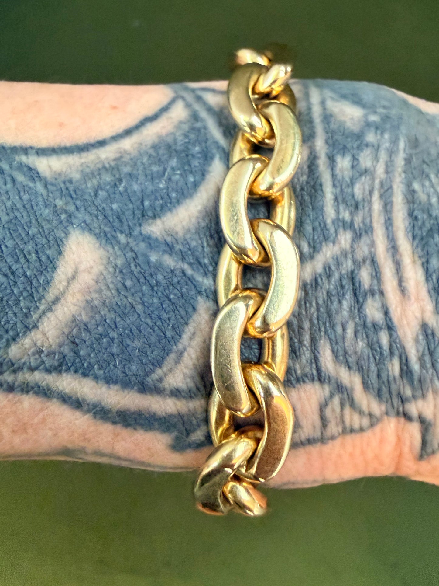 Vintage 18k Oval Link Bracelet