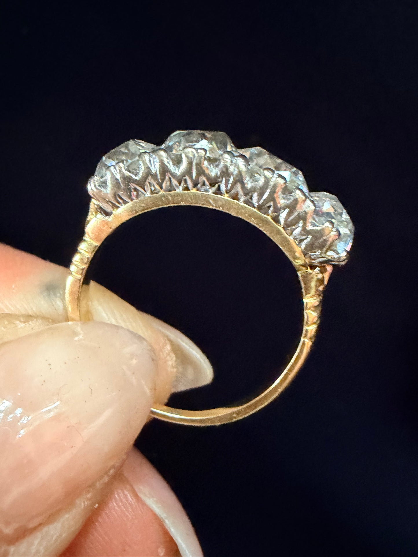Victorian Old Mine Cut Diamond Ring