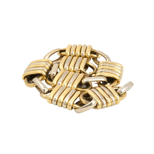 Vintage Bvlgari Alternating Lock Link Bracelet