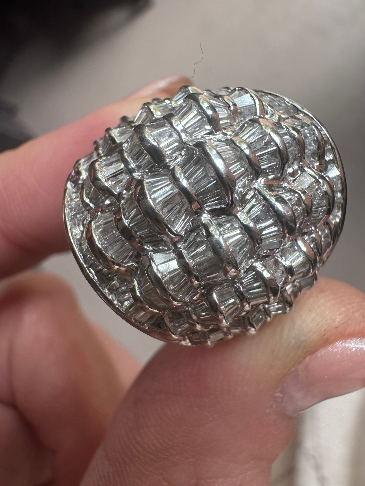 Vintage Diamond Basketweave Ring