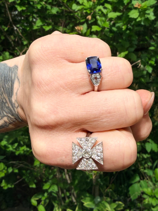 Maltese Cross Diamond Ring