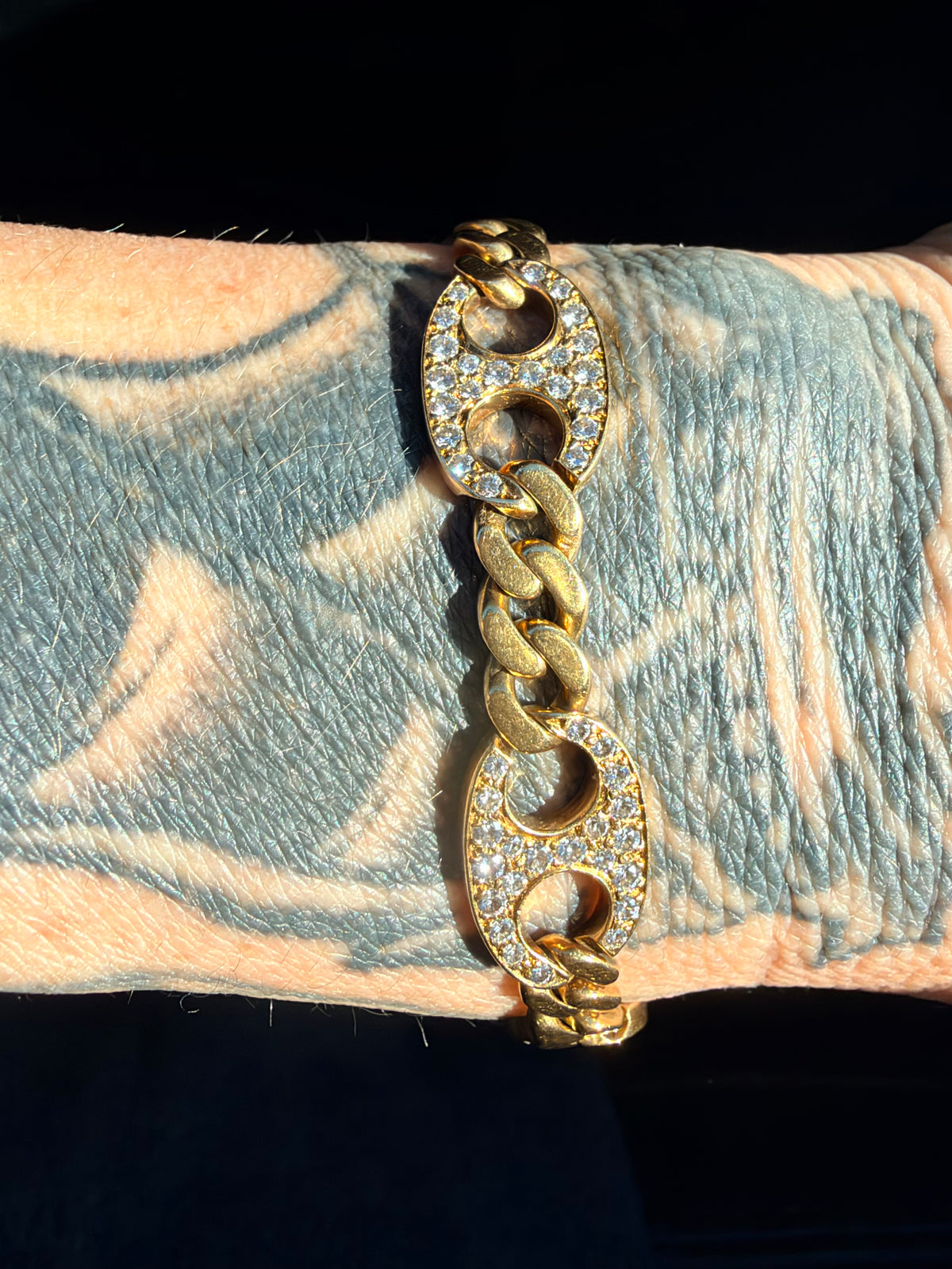 Vintage Bvlgari Diamond Anchor Bracelet