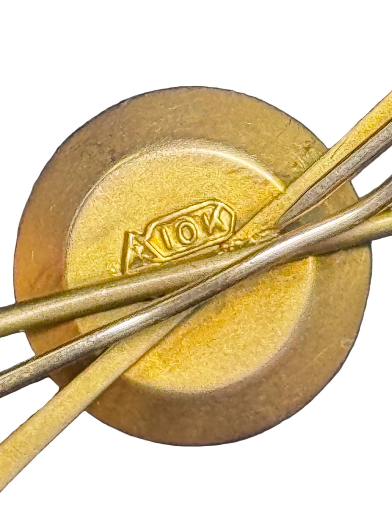 Vintage Panning For Gold Mining Brooch
