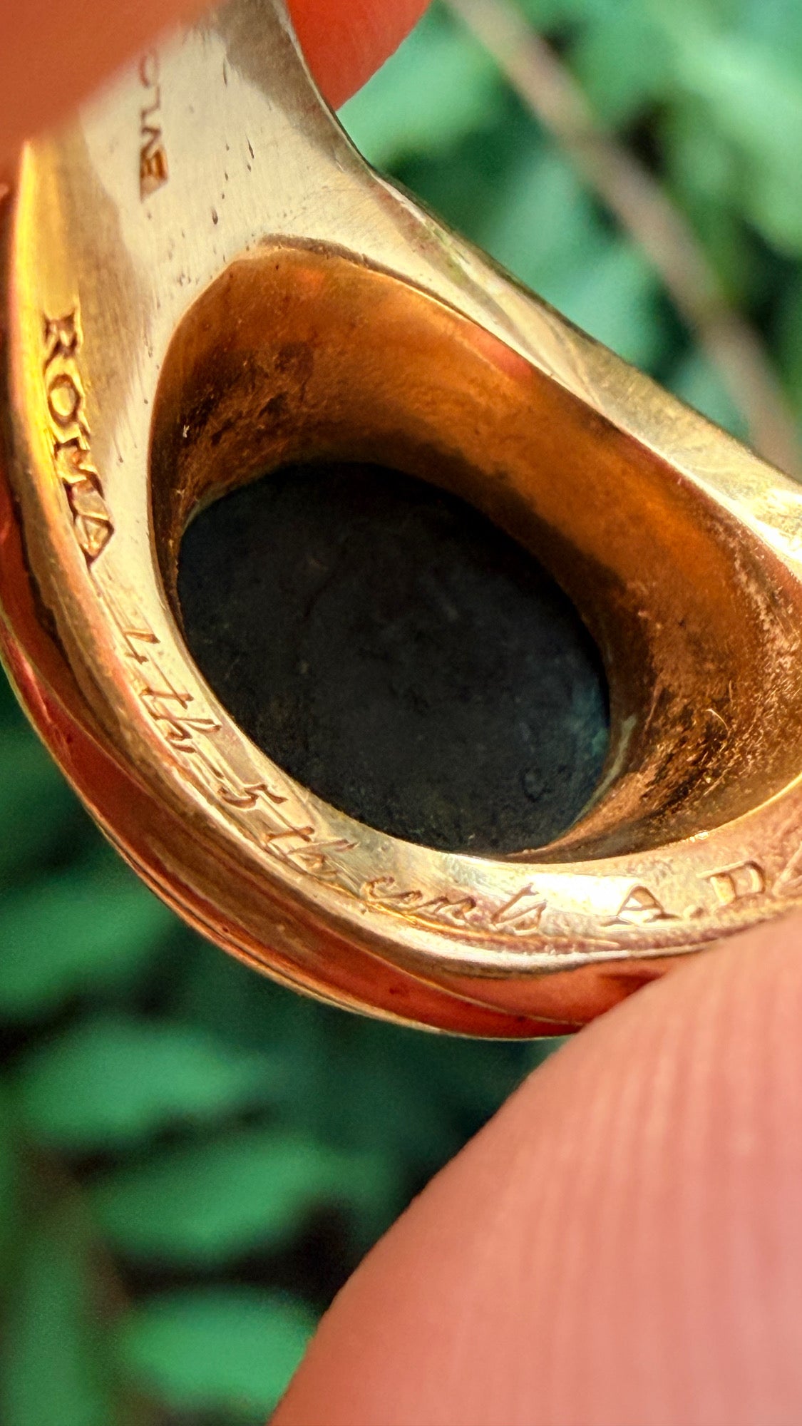 Vintage Bvlgari Monete Ancient Roman Coin Ring - Circa 1960s