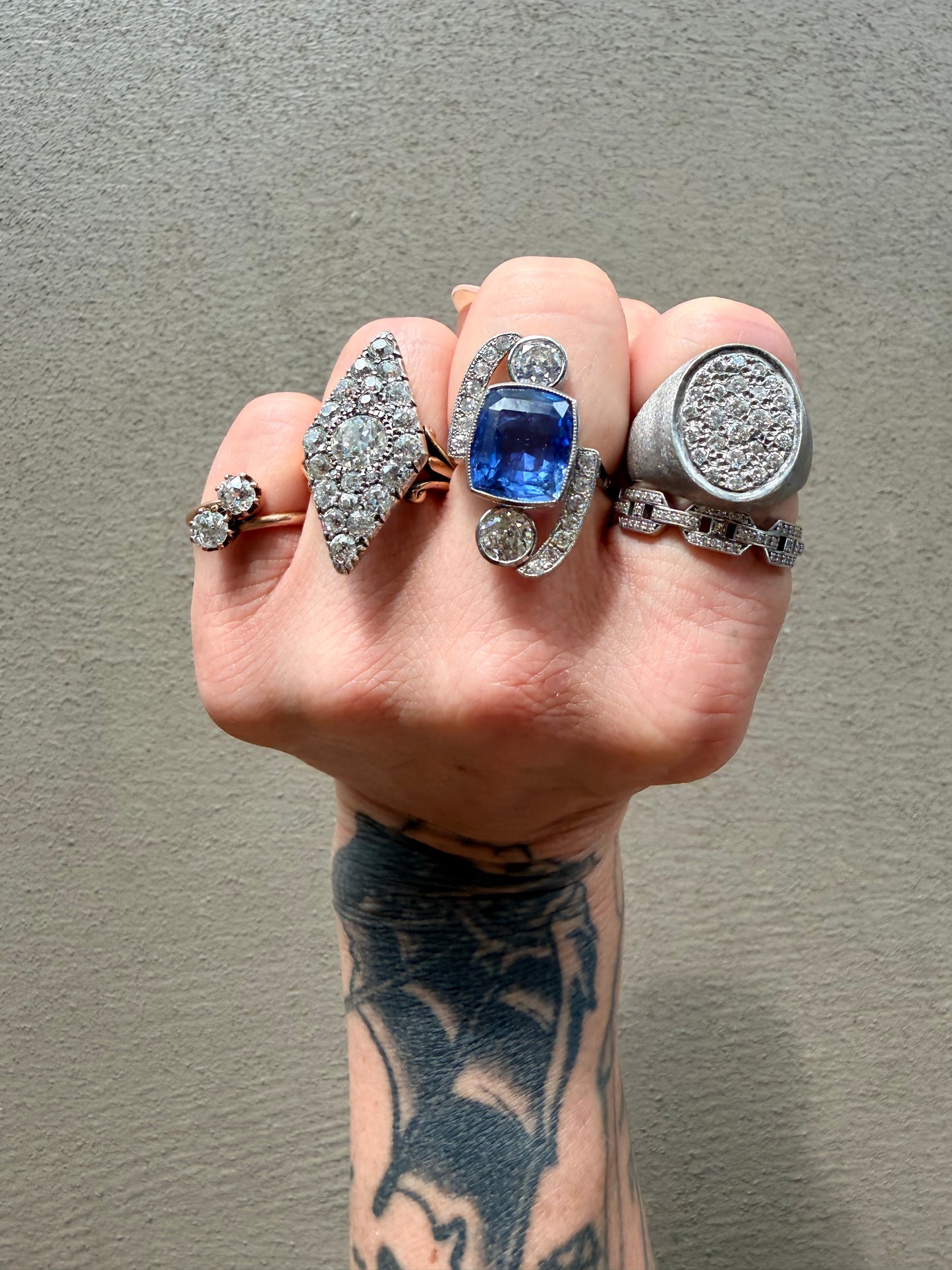 Vintage Diamond Signet Ring