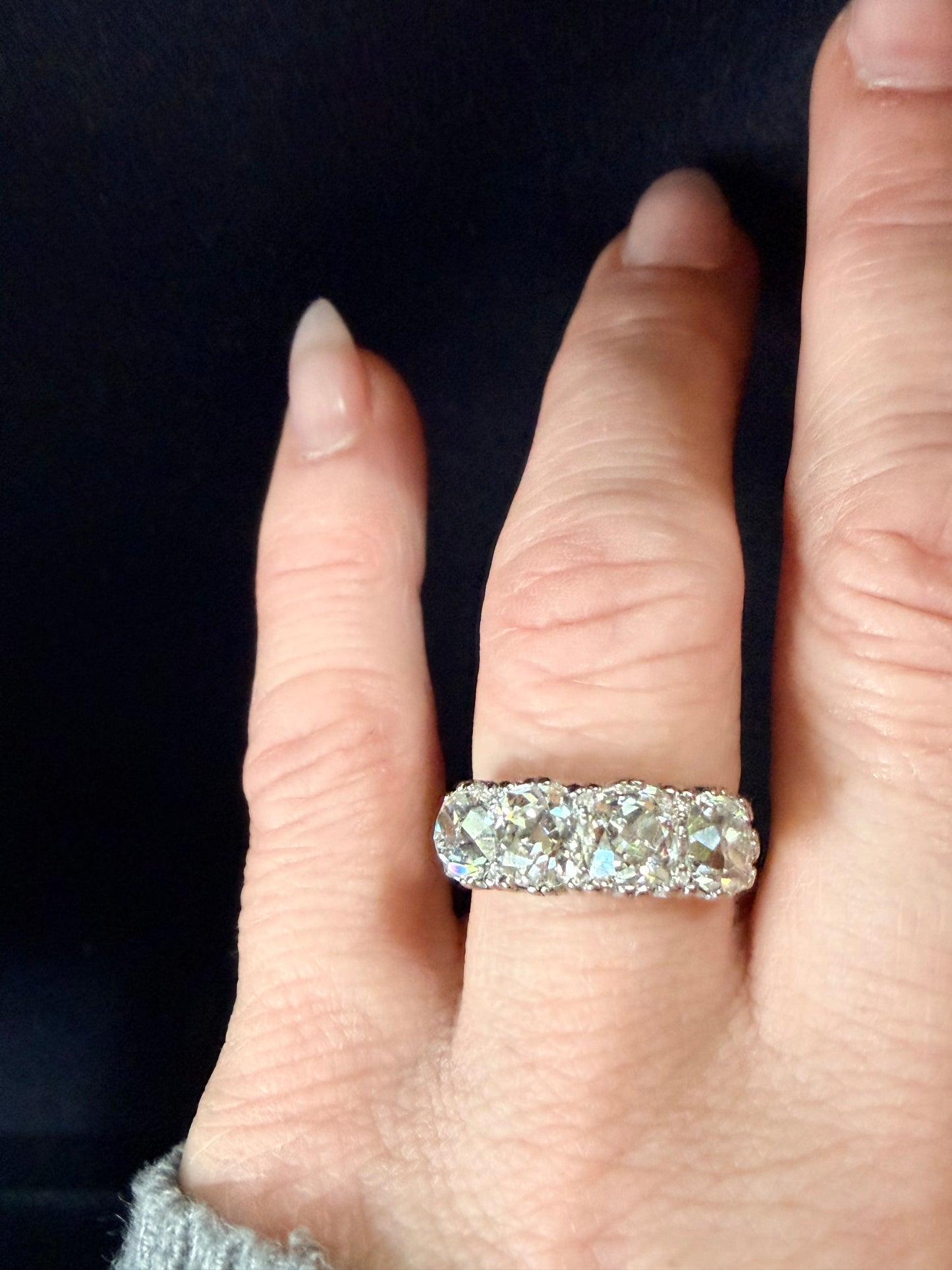 Victorian Old Mine Cut Diamond Ring