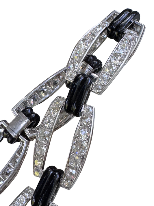 Fontana Art Deco Diamond & Onyx Bracelet