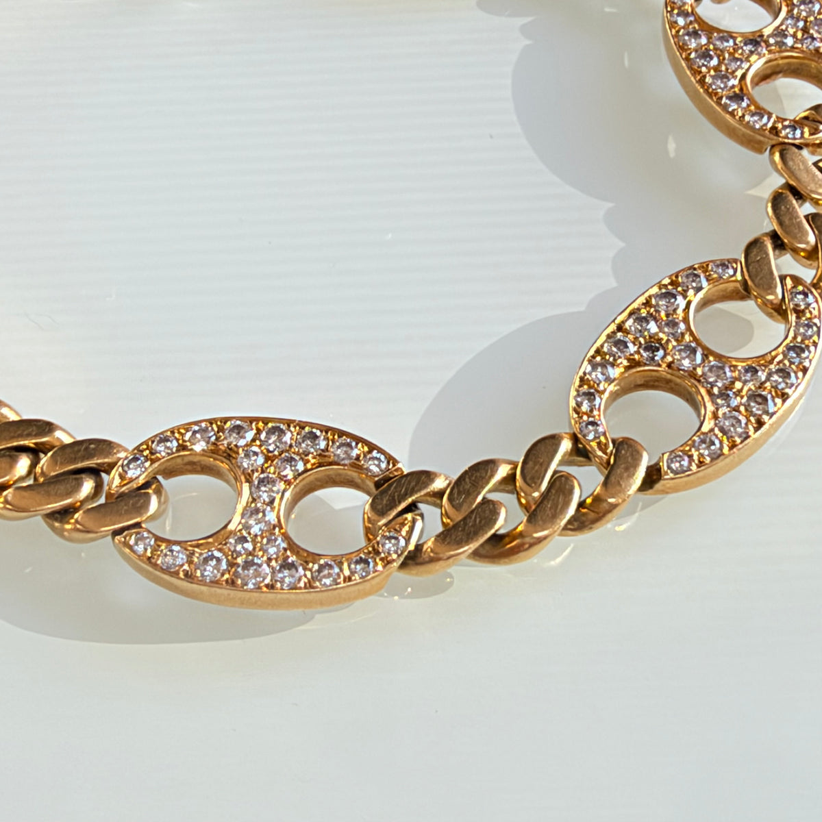 Vintage Bvlgari Diamond Anchor Bracelet
