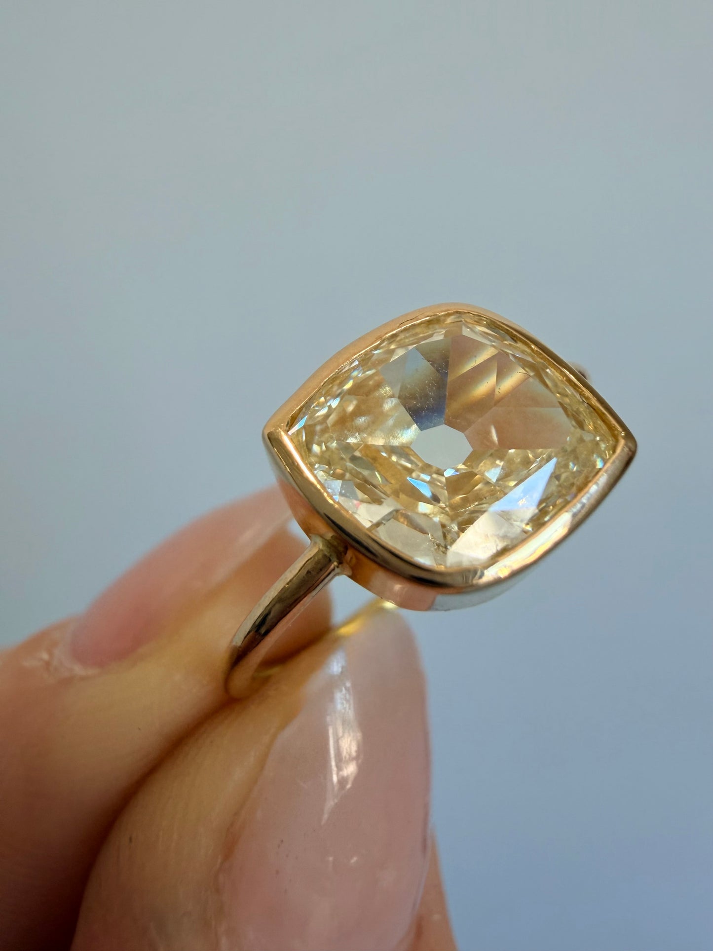 Contemporary Fancy Yellow Diamond Ring
