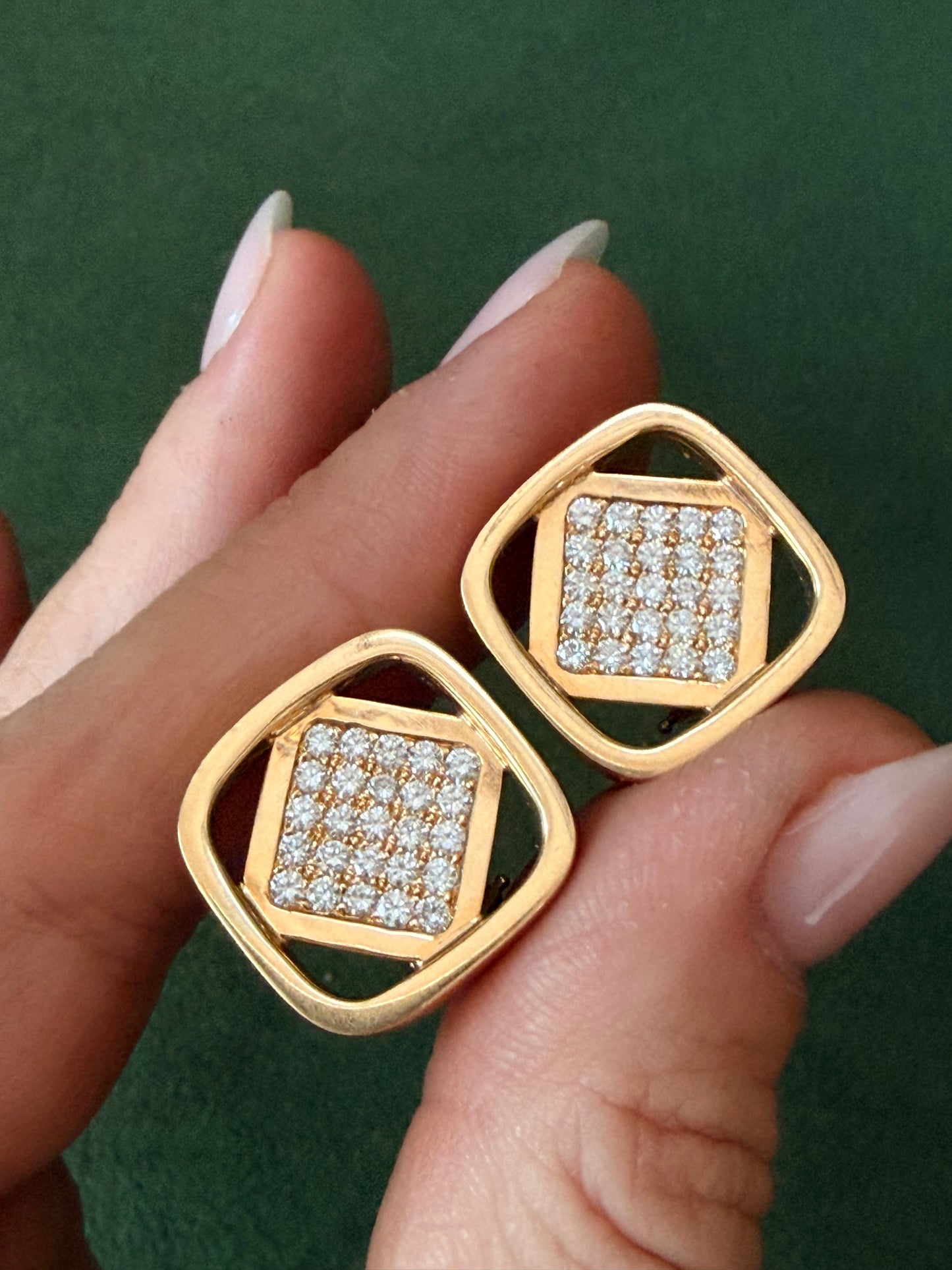 Vintage Cartier Dinh Van Diamond Earrings