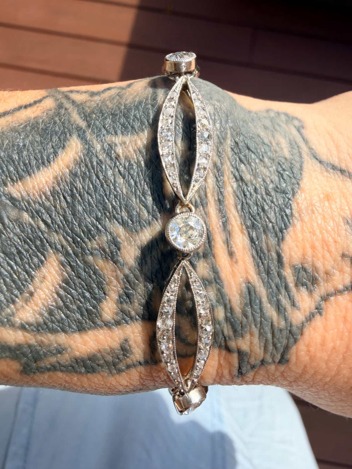 Art Deco Old Cut Diamond Bracelet