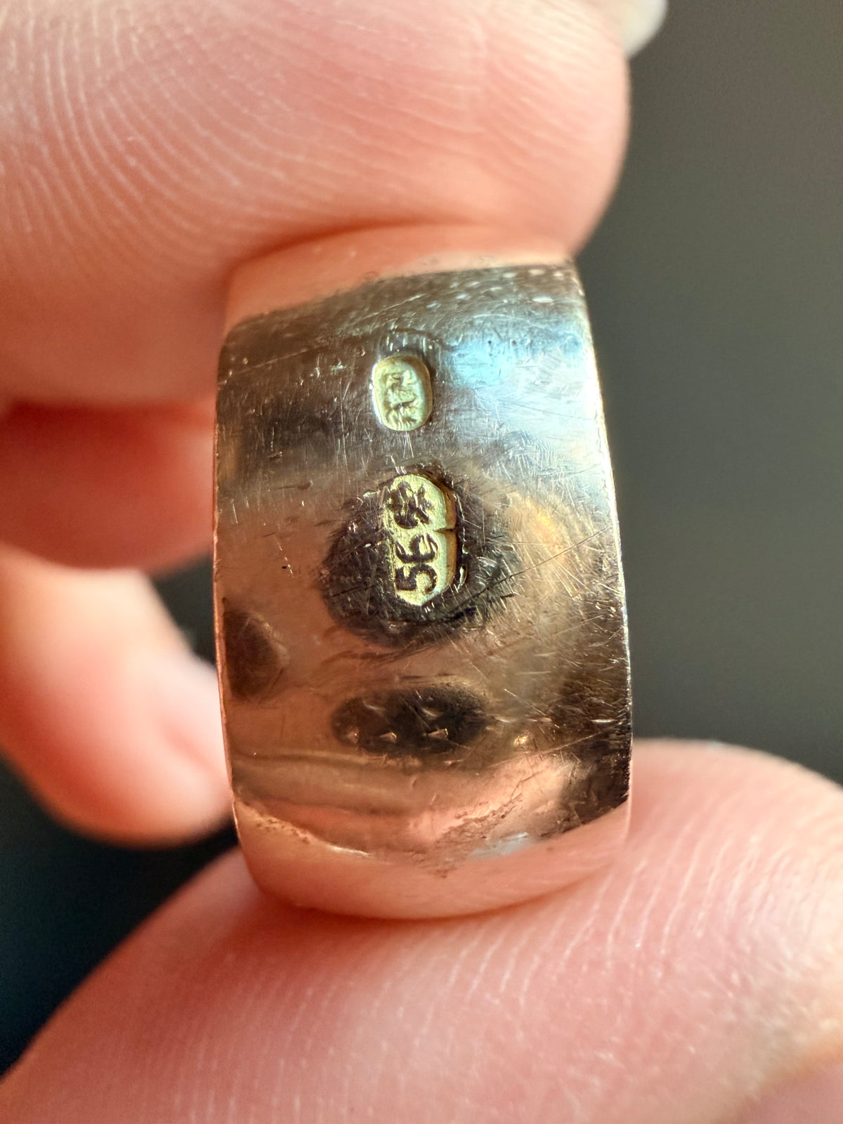 Antique Russian Old Mine Flush Set Diamond Ring