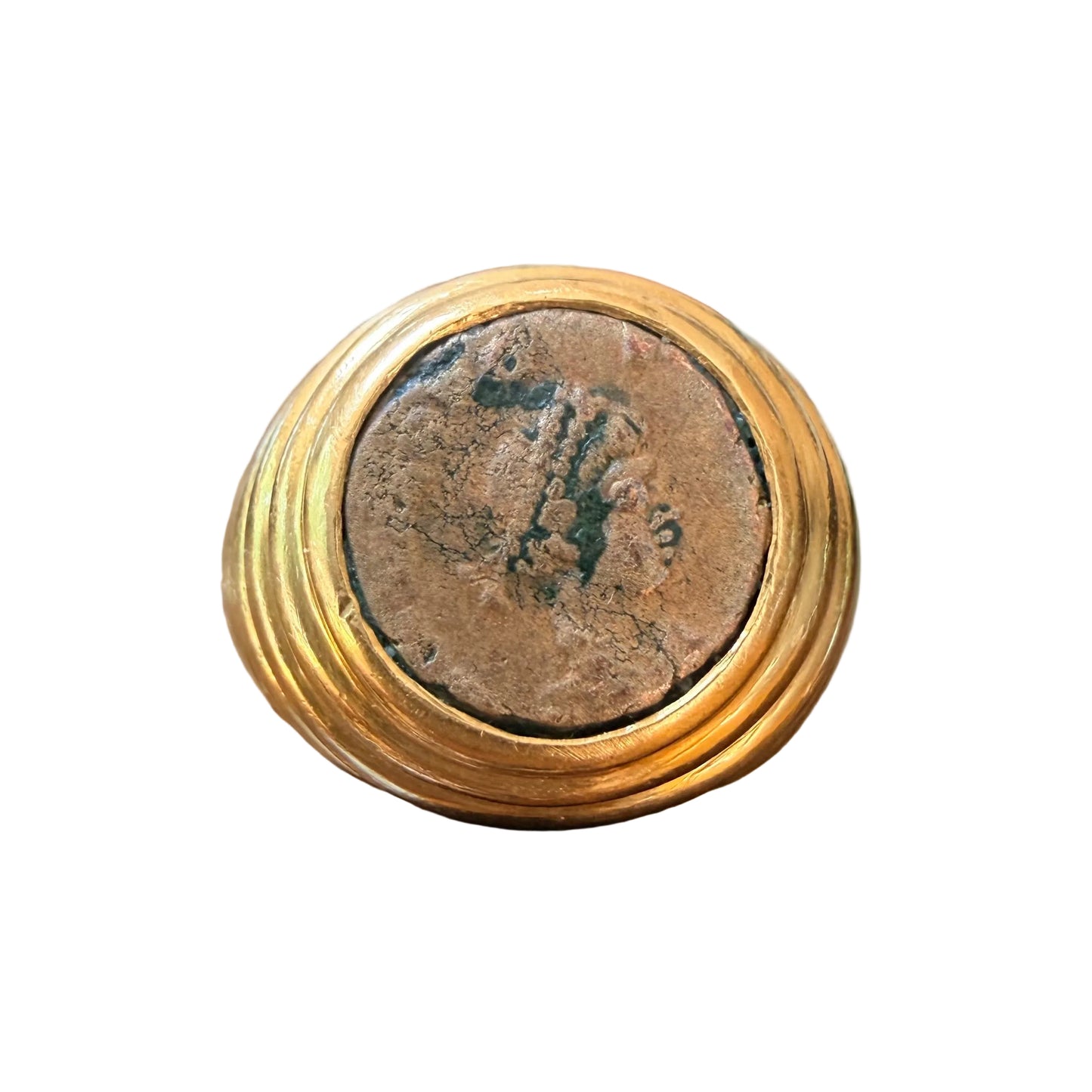 Vintage Bvlgari Monete Ancient Roman Coin Ring - Circa 1960s