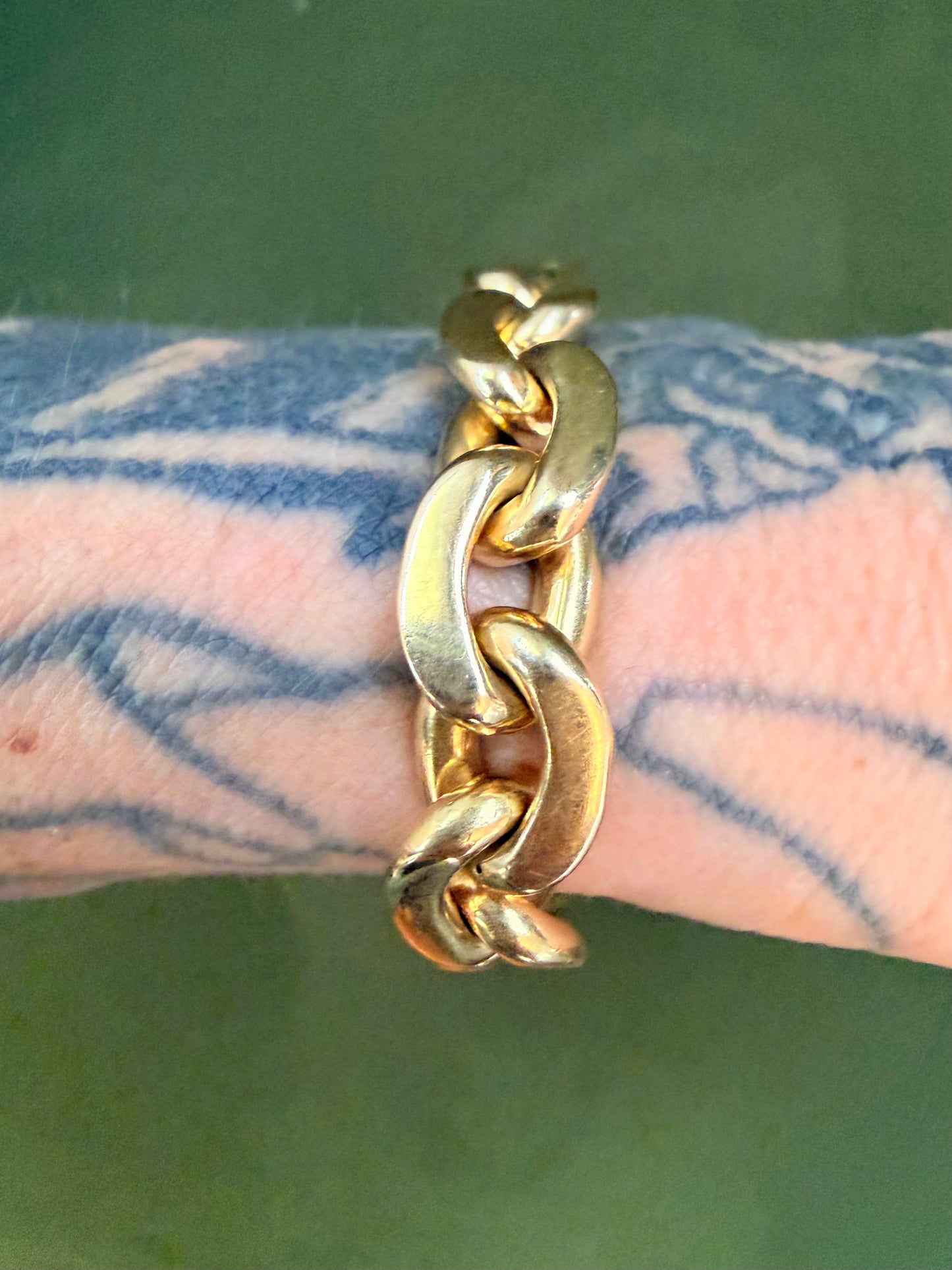 Vintage 18k Oval Link Bracelet
