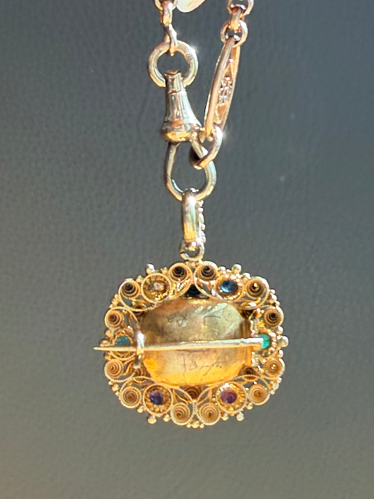 Georgian Dearest Acrostic Cannetille Pendant Circa 1820s