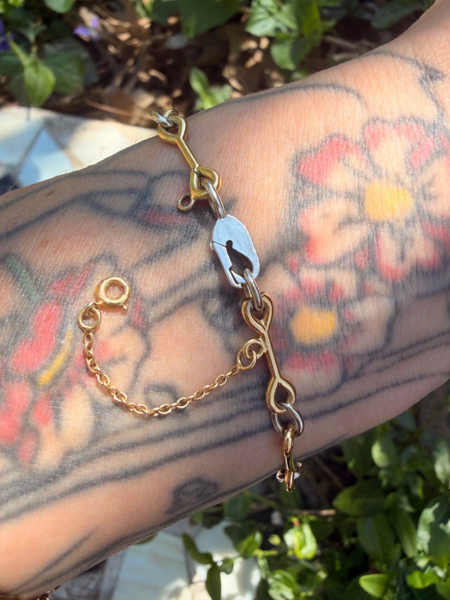 Vintage Cartier Two Tone Bone Link Bracelet