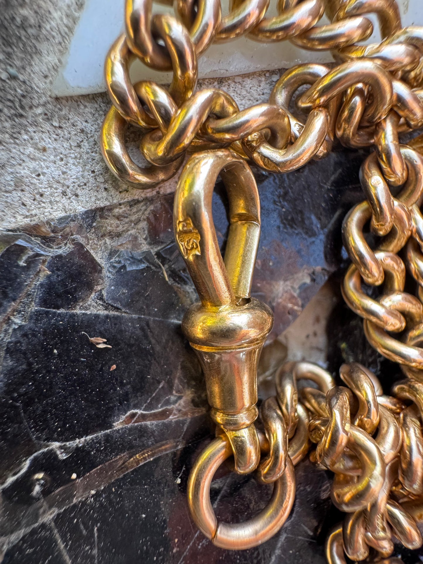 Victorian UK Hallmarked Curb Link Albert Watch Chain